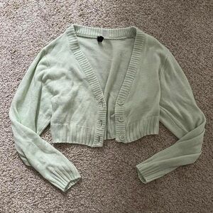 H&M mint green cardigan